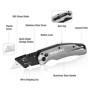 WORKPRO Cutter Professionnel Pliant, Cutter Utilitaire avec Mécanisme de Changement Rapide, Cutter Argenté avec 10 Lames SK5 Sup