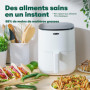BELLA Friteuse à Air Numérique de 2.9 QT, Multifonction 5-en-1 avec Grille et Panier Antiadhésifs Amovibles et Lavables au Lave-