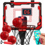 SYNCFUN Panier de Basket Enfant intérieur, Mini Panier de Basket Enfant avec 4 balles, Support Mural pour Tableau de Basket pour