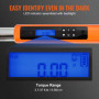 VEVOR 3/8" Clé Dynamométrique Numérique Clé de Torsion 5-50 N.m Précision ±2% Clé à Cliquet Réglable 72 Dents Contre Surcouple p