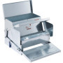 VEVOR Mangeoire à Poules Capacité 11 kg Mangeoire Automatique pour Volaille Nourrir 10 Poulets Jusqu'à 11 Jours Acier Galvanisé 