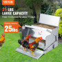 VEVOR Mangeoire à Poules Capacité 11 kg Mangeoire Automatique pour Volaille Nourrir 10 Poulets Jusqu'à 11 Jours Acier Galvanisé 
