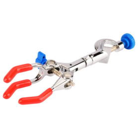 Labasics 3-Griffe Pince de Laboratoire, Robuste à 3-Prong, Réglable, Multifonction Pince de 360 Degrés avec Revêtement en Caoutc