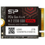 Silicon Power SU02KGBP44UD9007MM Disque SSD UD90 2230 NVMe 4.0 Gen4 PCIe M.2 R/W jusqu'à 5 000/3 200 Mo/s Compatible avec Steam 