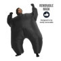 Morphsuits Deguisement Gonflable Megamorph Adulte Noir, Costume Sumo Gonflable Combat Adulte, Deguisement Sumo Adulte, Déguiseme