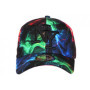 Hip Hop Honour Casquette NY Rouge et Verte Fluo Design Streetwear Baseball Eklyr - Taille Unique - Rouge
