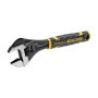 Stanley FatMax FMHT13125-0 Clé à molette réglable 6" bi-matière avec ouverture rapide, mesures métriques et en pouces, trou de s