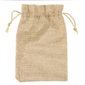 Sac Tissus Cordon 9.5x14.5cm Pochon Dragées, Petit sac cadeau, sachet mariage coloris Lin