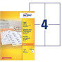 AVERY - Boite de 400 étiquettes autocollantes multi-usages, Format 105 x 148,5 mm, Impression copieur, (DP004-100)