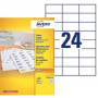 AVERY - Boite de 2400 étiquettes autocollantes multi-usages, Format 70 x 36 mm, Impression copieur, (DP246-100)
