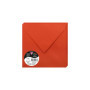 Clairefontaine 55733C - Paquet de 20 Enveloppes Gommées - Format Carré (16,5x16,5cm) - 120g/m² - Coloris Rouge Corail - Invitati