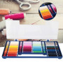 64pcs kit de fil à coudre avec 32 fils de couture colorés et boîte de rangement en plastique pour outils de couture de bureau à 