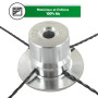 Greenstar Tête à 2 ou 4 fils OZAKI 18077 pour débroussailleuse, Pour fils de Ø 3,3 à 4,7 mm, Universelle, Aluminium