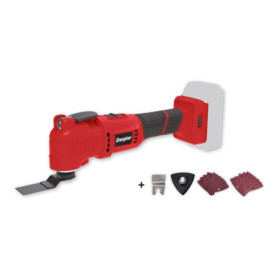 ENERGIZER - Outil Multifonction Sans Fil Multitool 20V Oscillant–7000-19000 o/min, 6 Vitesses, Poignée Soft Grip & Auxiliaire Sc