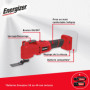 ENERGIZER - Outil Multifonction Sans Fil Multitool 20V Oscillant–7000-19000 o/min, 6 Vitesses, Poignée Soft Grip & Auxiliaire Sc