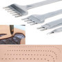 Malayas 4Pcs 6mm DIY Cuir Kit Outils Perforatrice Artisanat du Cuir Griffe Perforateur Trou Couture Diamant Laçage 1+2+4+6 Prong