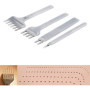 Malayas 4Pcs 6mm DIY Cuir Kit Outils Perforatrice Artisanat du Cuir Griffe Perforateur Trou Couture Diamant Laçage 1+2+4+6 Prong