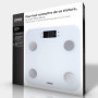 Pese-personne impédancemetre - LIVOO - DOM427W - 7 indicateurs - Max 180 kg - 13 profils - LCD - Marche et arret auto - Blanc