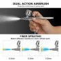 Kit Aérographe à Double Action, Kit de Brosse à Air Portable Polyvalent, avec Buses 0,2mm 0,3mm 0,5mm, Gobelet 9cc 20cc 40cc, Tu