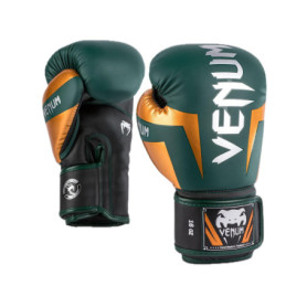 Venum, Elite Gants de boxe, Mixte Adulte, 10 Oz, Vert/Bronze/Argent