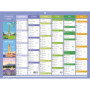 Exacompta - 34314E - Calendrier semestriel illustré Tourisme - 29,5 x 22 cm - Janvier à décembre 2026 - Visuel aléatoire