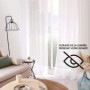 Enjoy Home – Paire de Vitrage Blanc – 90x220cm - Passe Tringle - 100% Polyester Sablé – Collection Sablé
