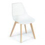IDMarket - Lot de 6 chaises Bonnie Mix Color Blanc, Gris Clair, Gris foncé x2, Bleu Canard x2