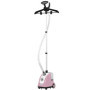 HOMCOM Défroisseur vapeur vertical défroisseur à vêtements 1,4 L 1950 W débit vapeur 32g/min tige telescopique rose noir