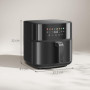 HOMCOM Friteuse à air friteuse sans huile 8 L air fryer 1700 W 8 programmes, circulation d'air chaud à 360°, écran tactile LED, 
