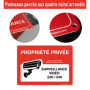 AUA SIGNALETIQUE - Panneau Prépercé (4 trous) avec angles arrondis - PVC Rigide 1.5 mm - (210 x 150 mm)