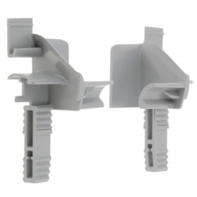 cyclingcolors 2x Tulipe volet roulant modèle Aluréno ZF pour lames de 12 à 15mm PVC gris Entonnoir Rail de guidage Universel Pro