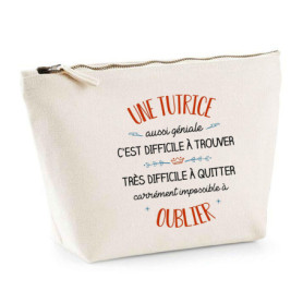 Trousse Une Tutrice Aussi géniale | Pochette Toilette Maquillage Idée Sac Cadeau