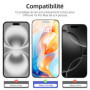 NEW'C Lot de 3, Verre Trempé pour iPhone 16 Pro Max (6,9 Pouces) Film en Protection écran à pose rapide Couverture Complète - Ul