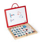 Janod, Essentiel, Mallette de Lettres Cursives 4 en 1 en Bois, Jeu Pédagogique, Apprentissage des Lettres et de la Lecture, 110 