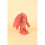 DOUDOU ET COMPAGNIE - Lapin Fleurette Terracotta 25 cm – Peluche Bébé Mixte Ultra Douce avec Foulard Fleuri – Doudou Naissance C