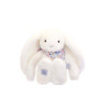 DOUDOU ET COMPAGNIE - Lapin Fleurette Blanc 35 cm – Peluche Ultra Douce pour Bébé avec Foulard Fleuri – Grand Doudou Mixte dès l