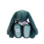 DOUDOU ET COMPAGNIE – Lapin Fleurette Eucalyptus 50 cm – Peluche Verte Ultra Douce – Doudou Bébé Naissance – Foulard Fleuri – La