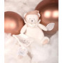 DOUDOU ET COMPAGNIE - Ours Rose Pantin Attache-Sucette Édition 25 Ans – Doudou Peluche Bébé Ultra Doux avec Boîte Cadeau pour Of