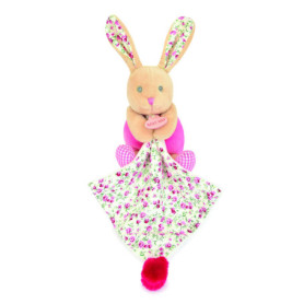 BABY NAT' - Pantin PM avec Doudou Lapin POUPI Rose- BN6036