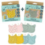 Kit 2 Lots de 4 Lingettes Bébé Chat - Idéal pour Hygiène, Toilette, Change Bebe - Matière Éponge Ultra Douce, Nettoie en Douceur