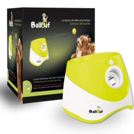 Climsom Lanceur De Balles Automatique pour Chien Ballouf Jouet Interactif avec 6 Balles – Batterie Rechargeable 5h – 3 Distances