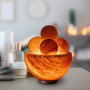 Lampe de Sel Bol avec 4 Boules Massage - Sculptée à la main -Ampoule et Câble Fournis - Décoration Relaxante-Purification d'Air 
