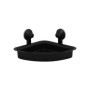 MSV Etagère Panier d'angle de Douche à ventouses PVC Noir Mat
