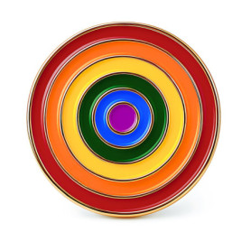 Pins Arc En Ciel | Pride Pins LGBT | Broche Dorée Badge Drapeau | Accessoire Doré Original Symbolique Communauté | Bijou Unisexe