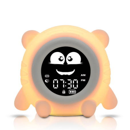 ANTIKOLOR réveil Enfant Jour Nuit - Veilleuse Enfant - Reveil educatif - Sommeil bébé - Deux alarmes - Machine de Sommeil - réve