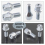 AERZETIX - C66676 - Lot de 2 boulons de roue M12x1.5 mm - pour clé: 17 mm - compatible avec 10 08 504, 47 09 077, 47 11 538 - mé