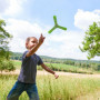HABA Terra Kids Boomerang 2011894001 - Trois ailes en mousse rigide avec instructions de lancement (français non garanti) - Conv