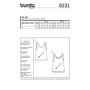 Patron Burda 6231 Top femme ajusté avec une encolure ronde – simple ou double épaisseur - du 36 au 46