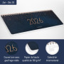 Häfft® Calendrier de bureau international 2026 horizontal "Starry Night" 1 semaine 2 pages, 29,8 x 11,6 cm, multilingue - durabl