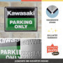 Nostalgic-Art Plaque vintage, Kawasaki - Parking Only Green – Idée de cadeau pour fans de moto, en métal, Design rétro pour déco